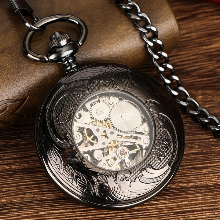 Vintage Steampunk Pocket Watch with Gears – premium craftsmanship