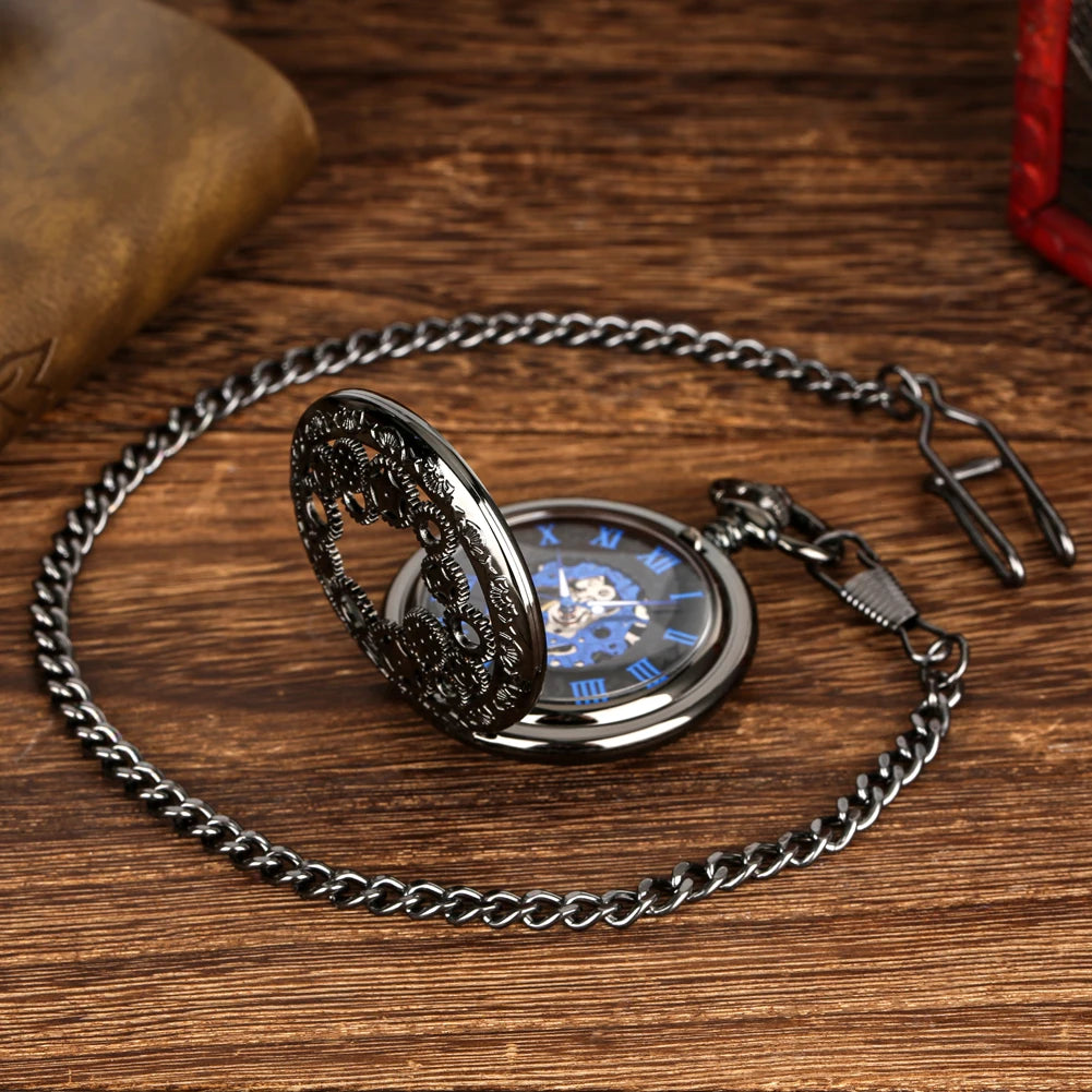Vintage Steampunk Pocket Watch with Gears – timeless elegance