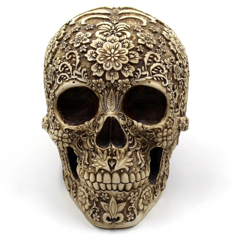 Vintage Steampunk Skull Sculpture Design