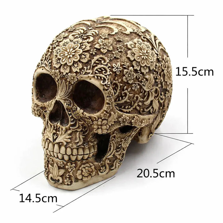 Vintage Steampunk Skull Sculpture Measurement