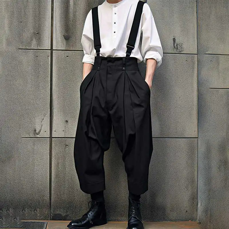 Vintage Steampunk Suspenders Pants