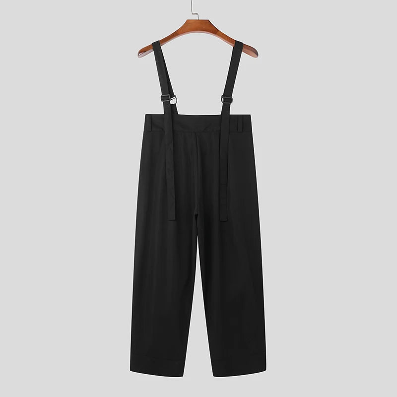 Vintage Steampunk Suspenders Pants chic