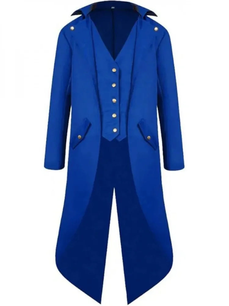 Vintage Steampunk Tail Coat Blue