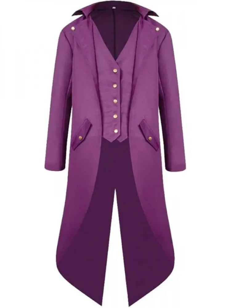 Vintage Steampunk Tail Coat Purple