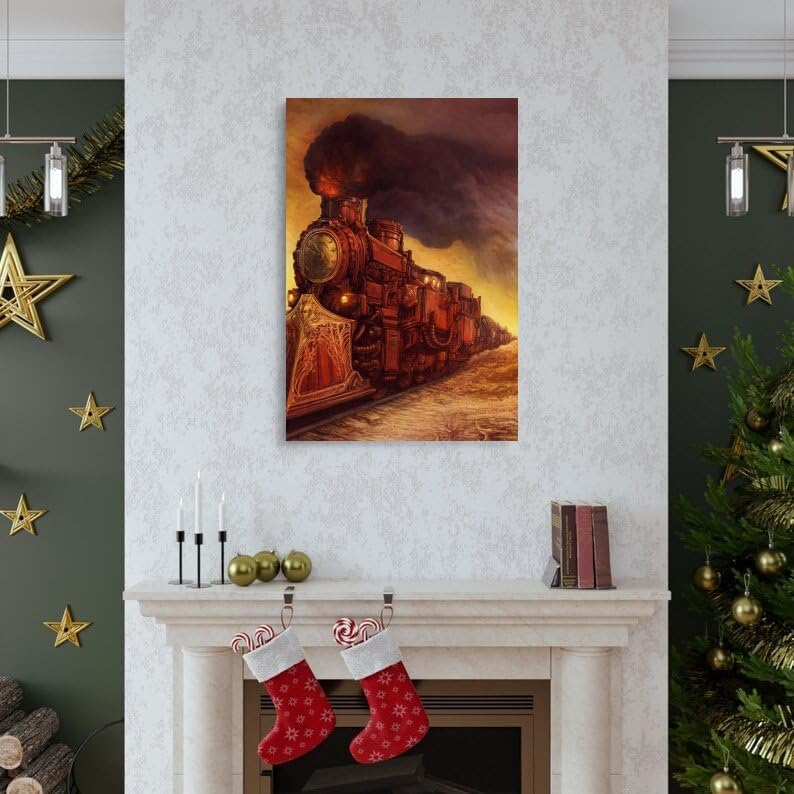 Vintage Steampunk Train Wall Art Poster tendance