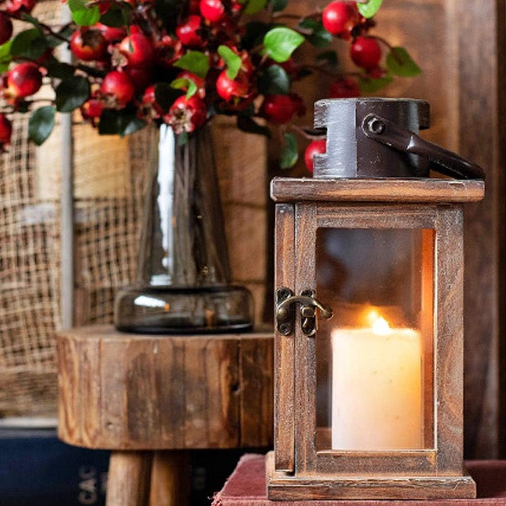 Vintage Wooden Steampunk Lantern unique