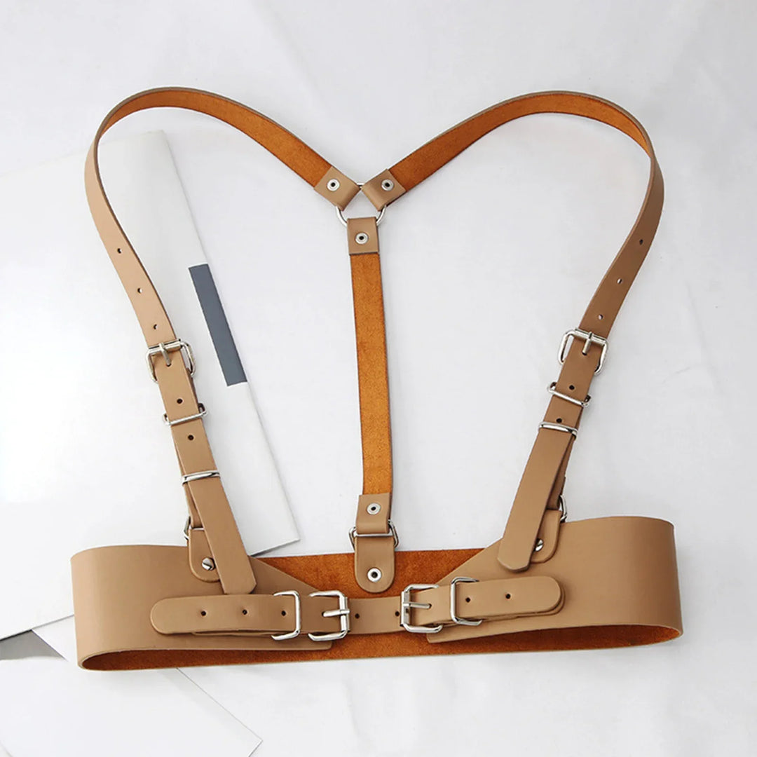Waist Belt Underbust Steampunk Corset Beige