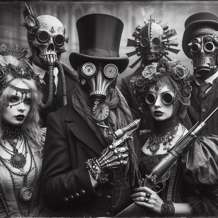 Wall Art Featuring Steampunk Characters elegant