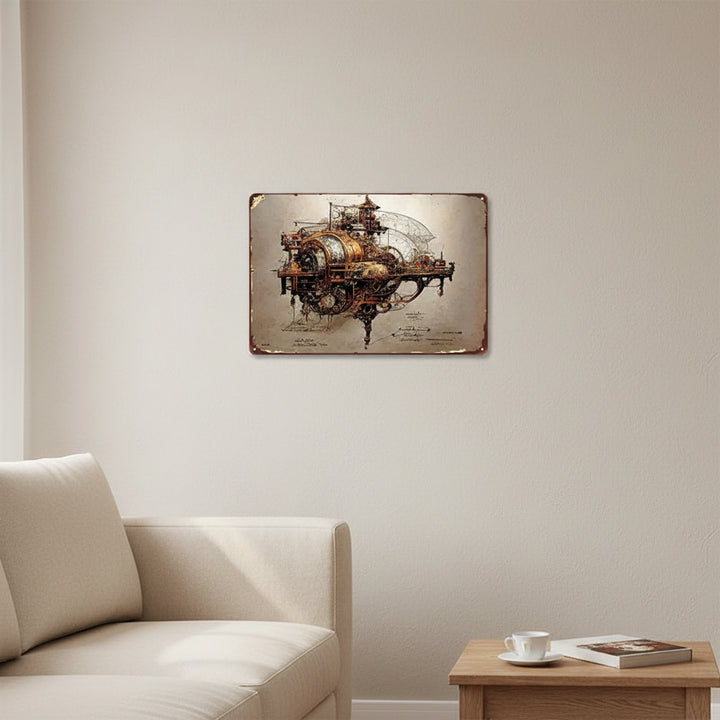 Wall Art Retro Steampunk Metal Plaque