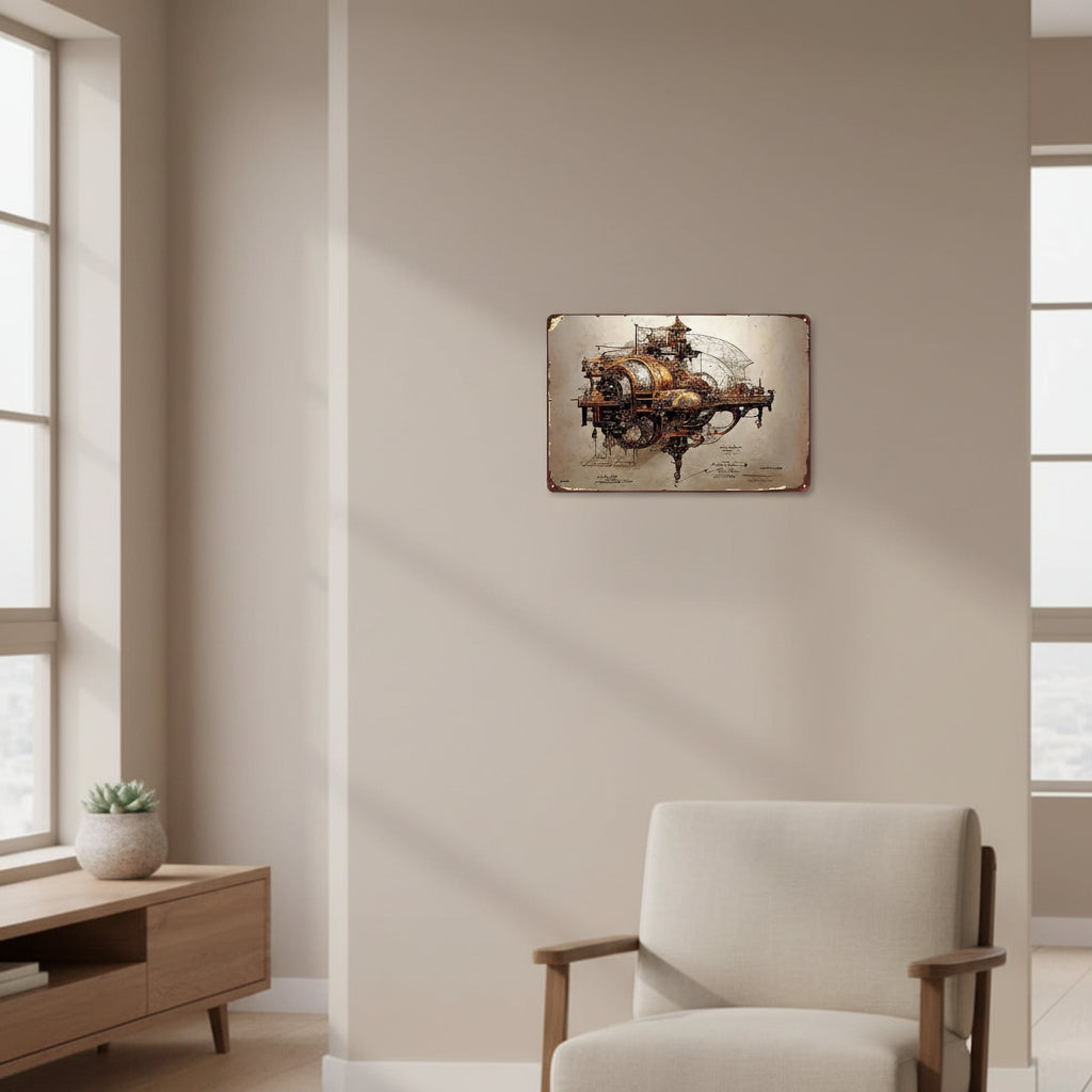 Wall Art Retro Steampunk Metal Plaque fashion