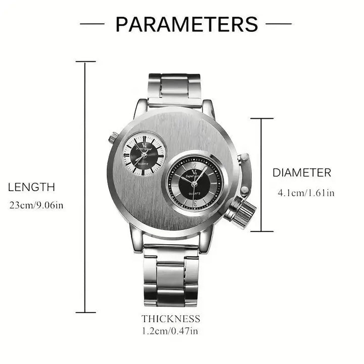 Waterproof Stainless Steel Steampunk Wristwatch durable