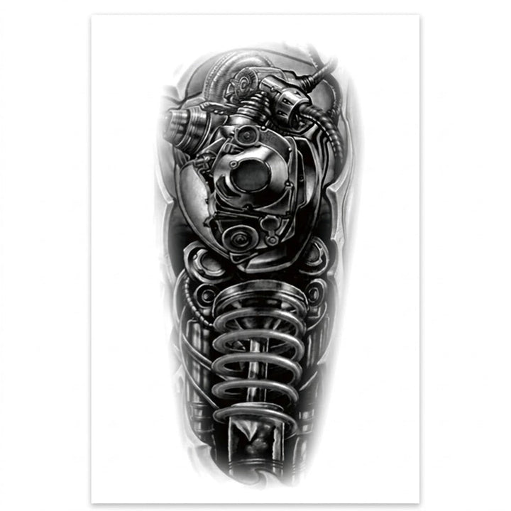 Waterproof Steampunk Engine Tattoo stylish