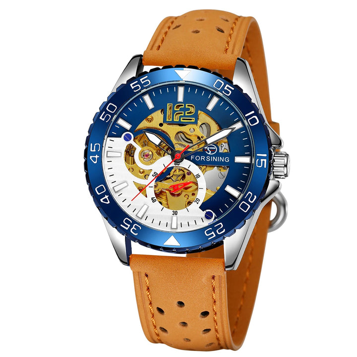 Waterproof Steampunk Wrist Watch Design Blue
