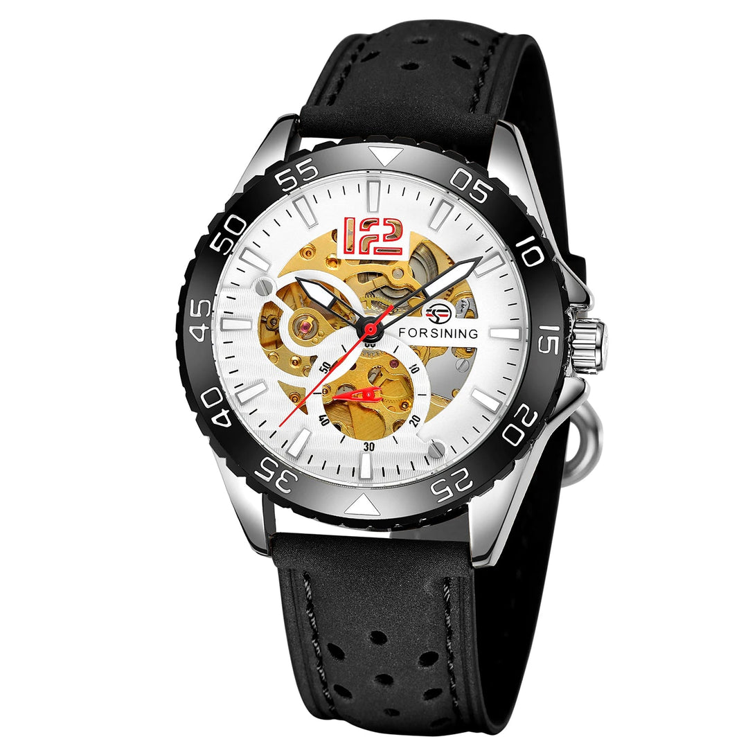Waterproof Steampunk Wrist Watch Design White