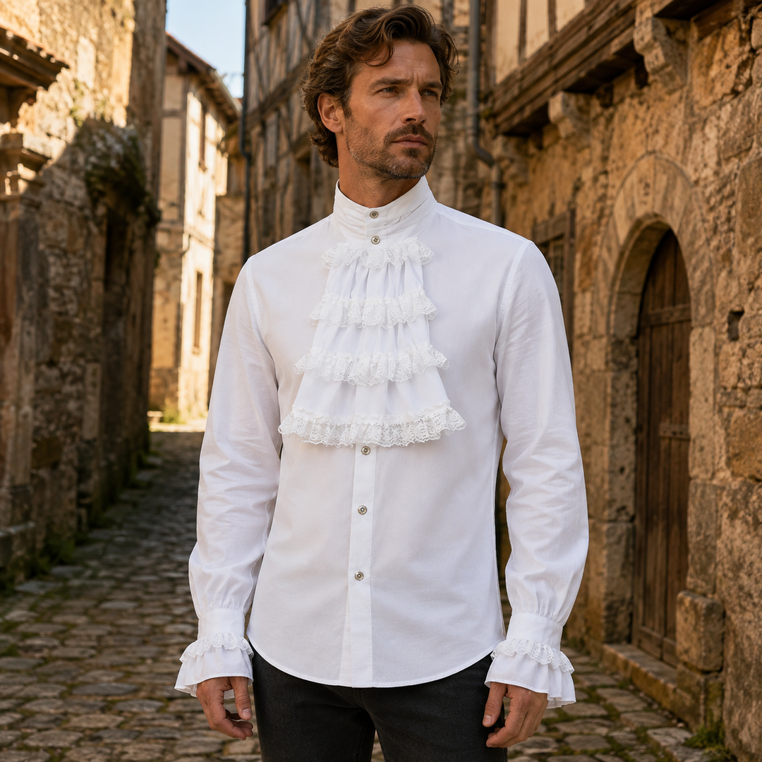 White Retro Steampunk Shirt