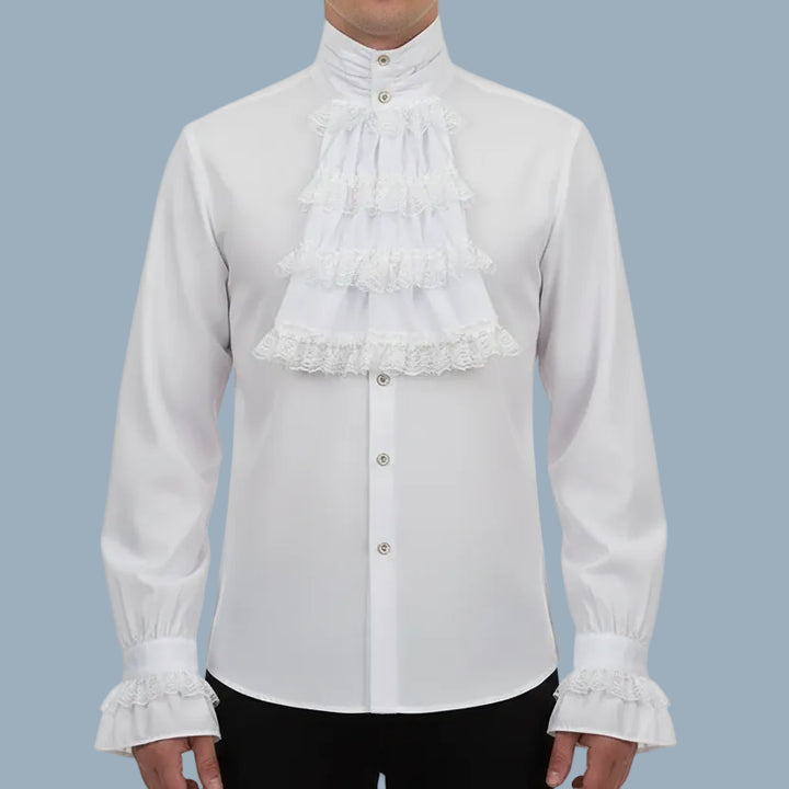 White Retro Steampunk Shirt fashion