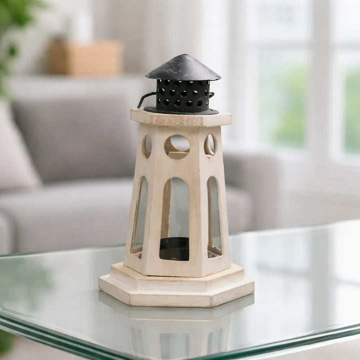 White Steampunk Designer Lantern