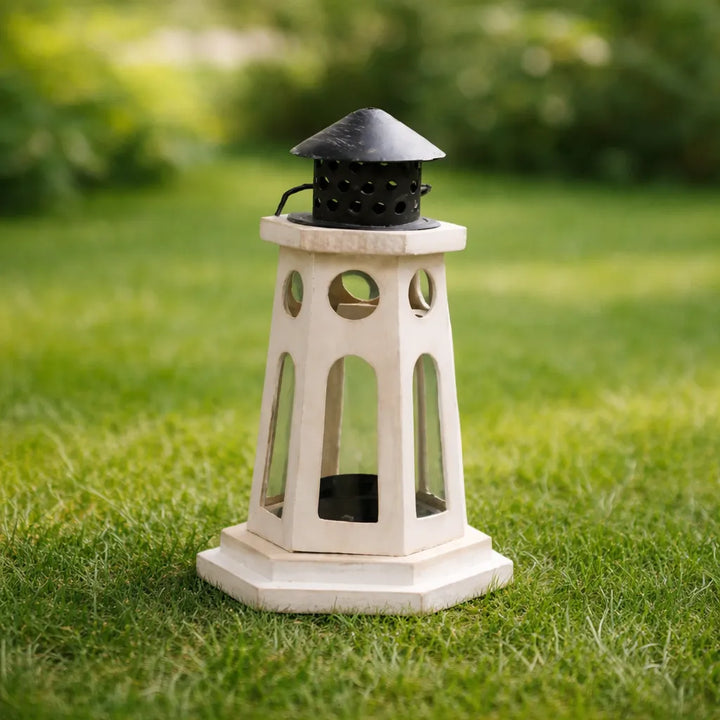 White Steampunk Designer Lantern Design