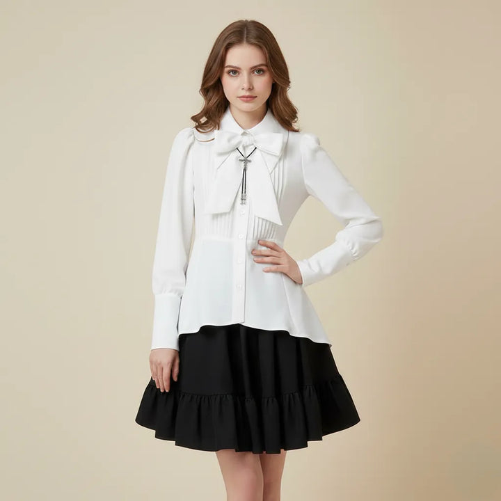 White Steampunk Dress