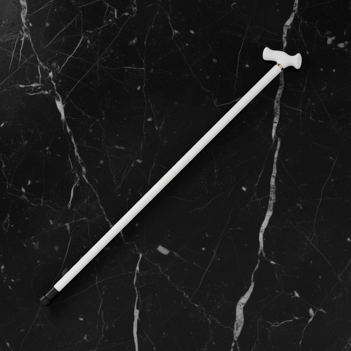 White Wooden Steampunk Cane