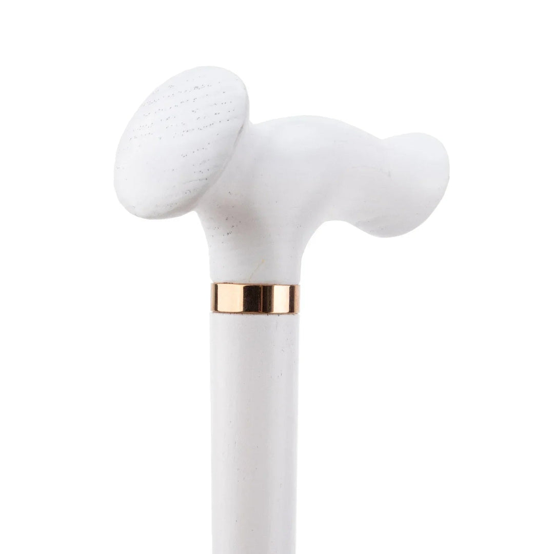 White Wooden Steampunk Cane chic