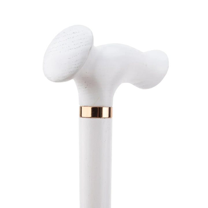 White Wooden Steampunk Cane chic