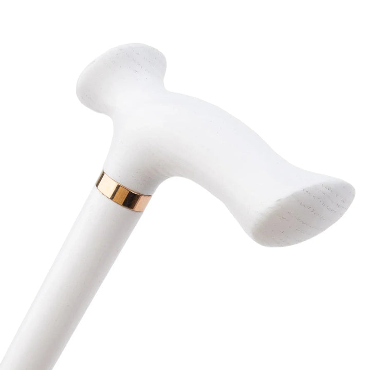 White Wooden Steampunk Cane fashion