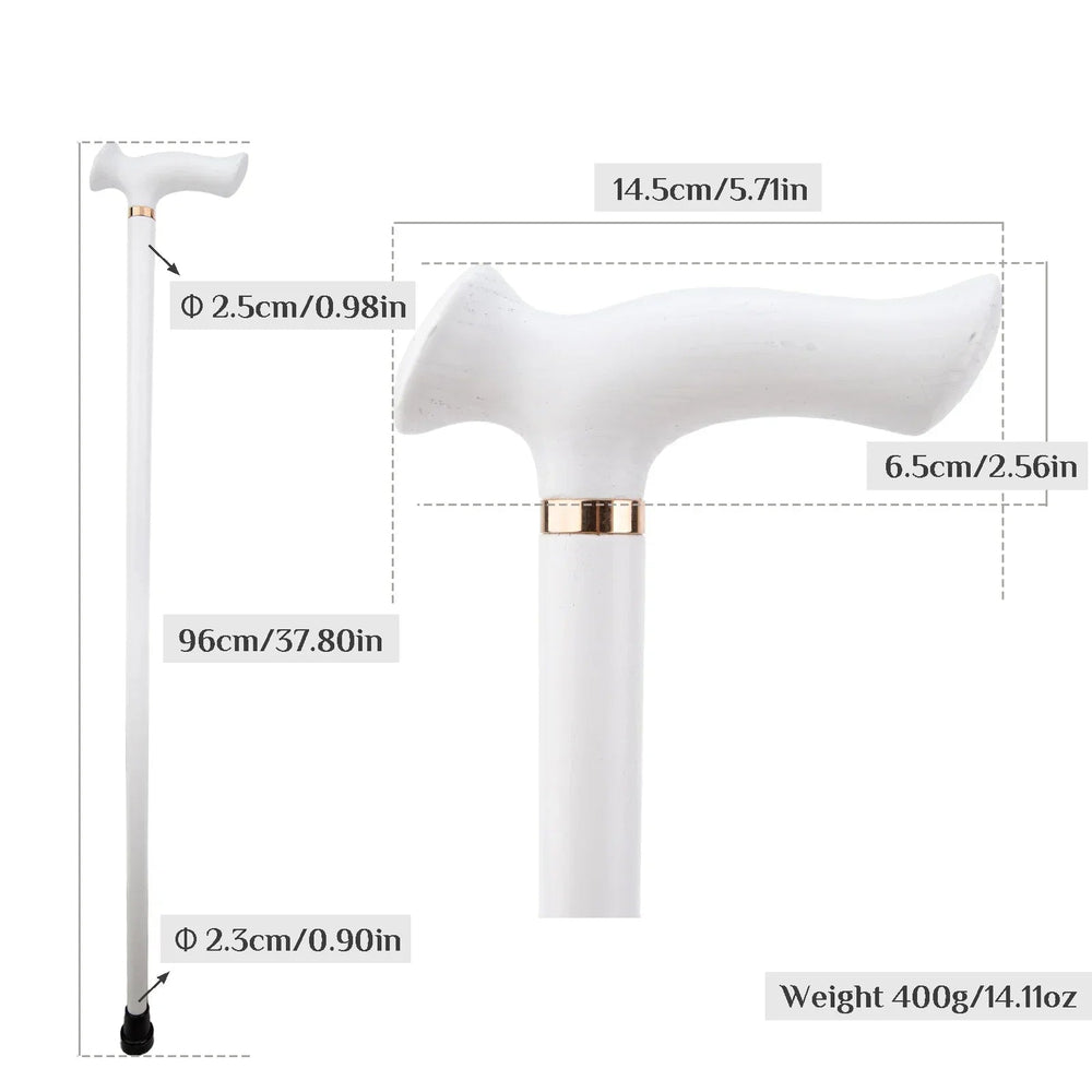 White Wooden Steampunk Cane tendance