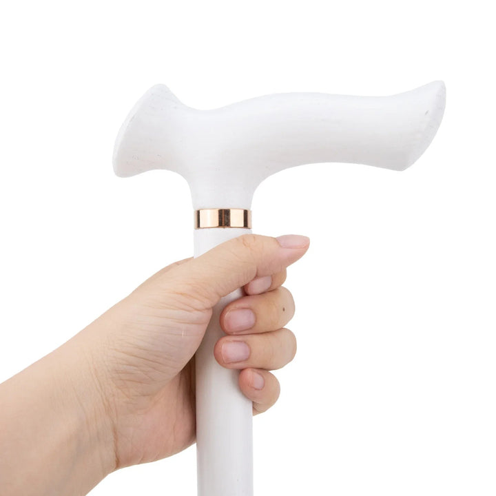 White Wooden Steampunk Cane unique