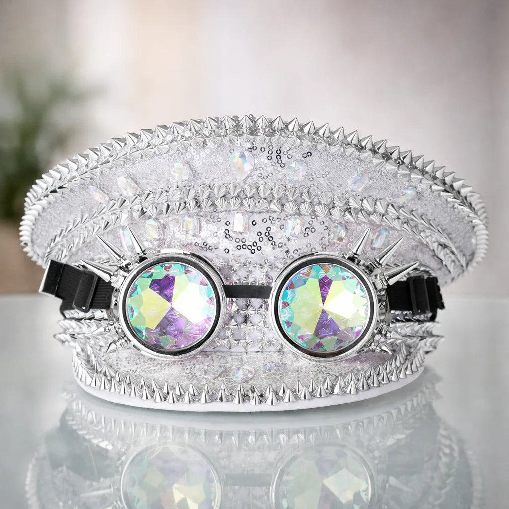 White steampunk hat