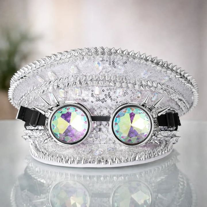 White steampunk hat