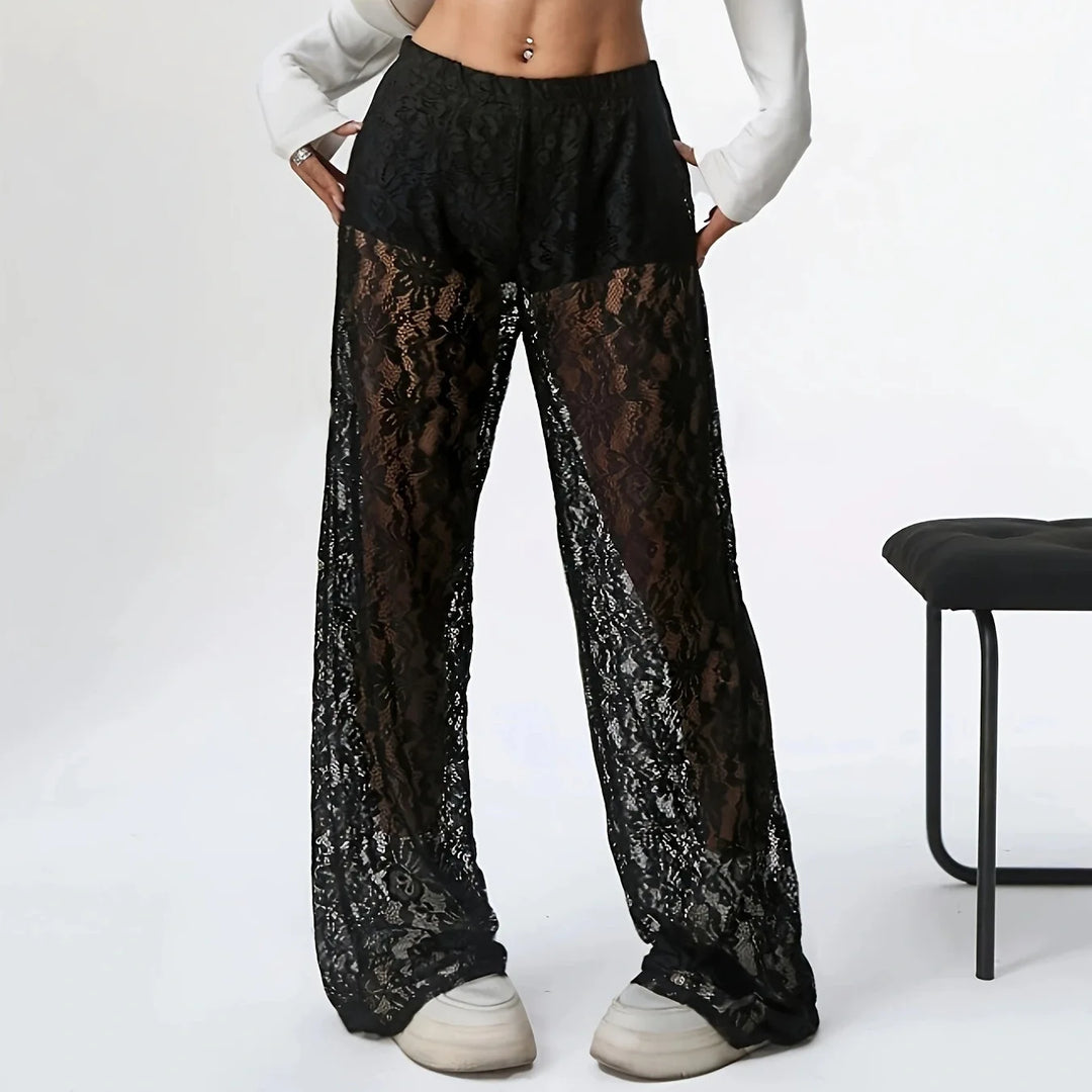 Wide Lace Steampunk Pants
