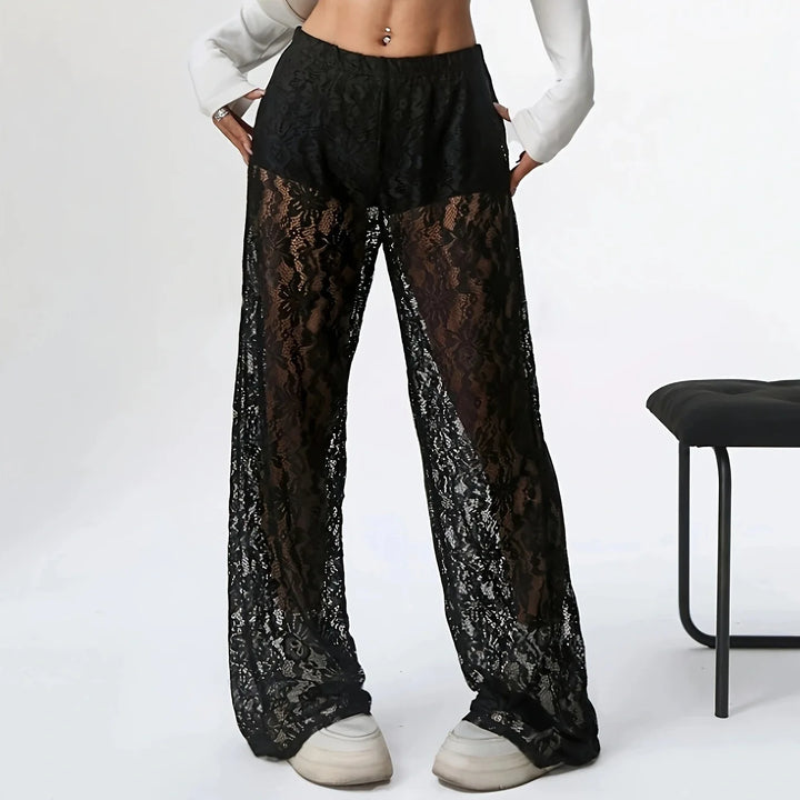 Wide Lace Steampunk Pants