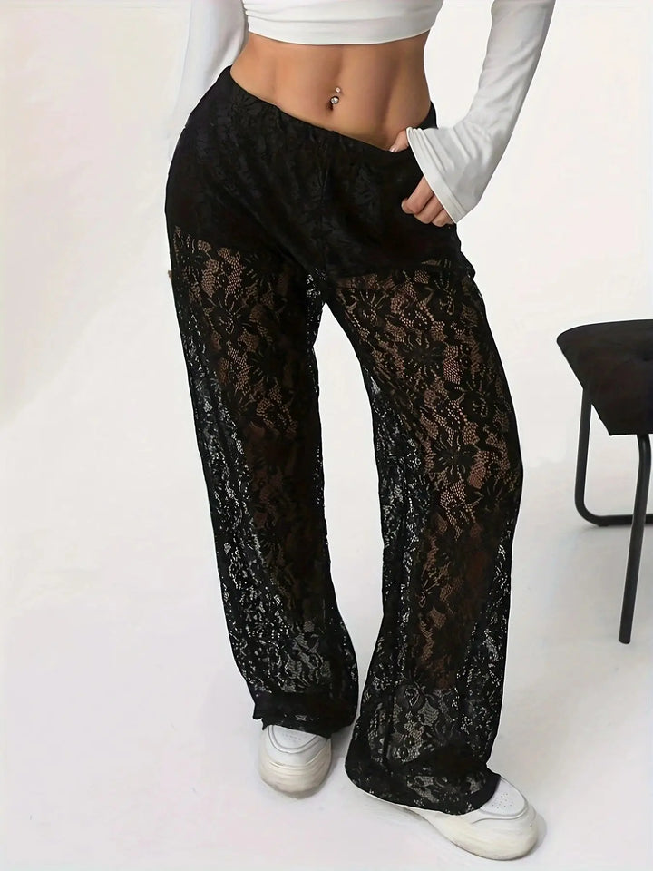 Wide Lace Steampunk Pants elegant