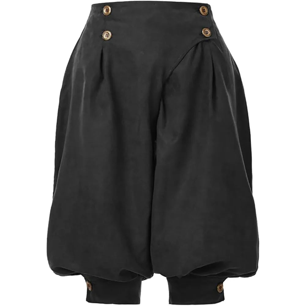 Women Medieval Renaissance Steampunk Pants Black