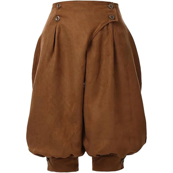 Women Medieval Renaissance Steampunk Pants Brown
