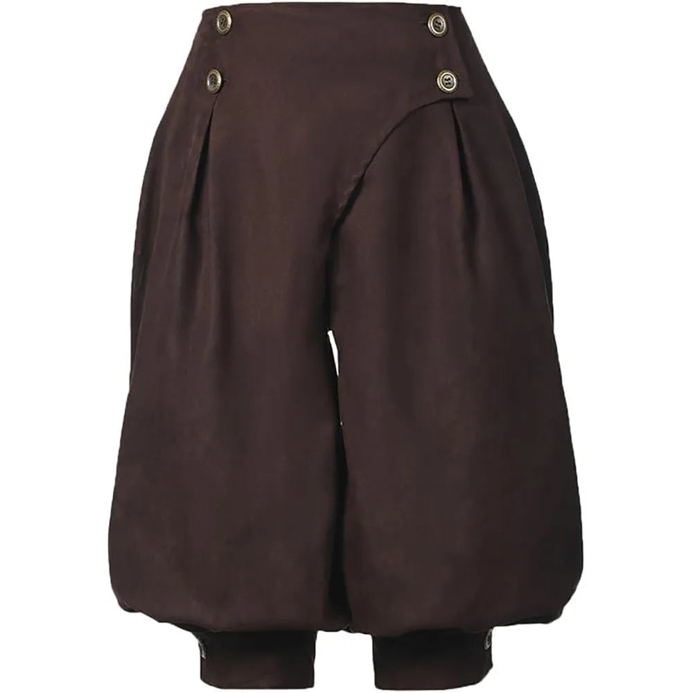 Women Medieval Renaissance Steampunk Pants Coffee