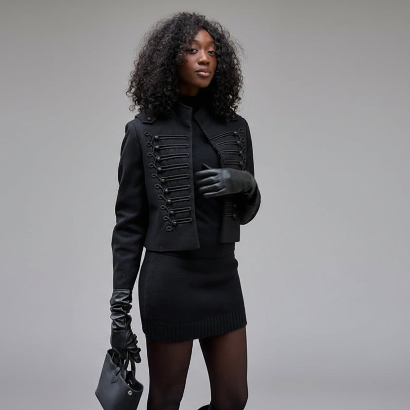 Women's Black Retro Steampunk Jacket
