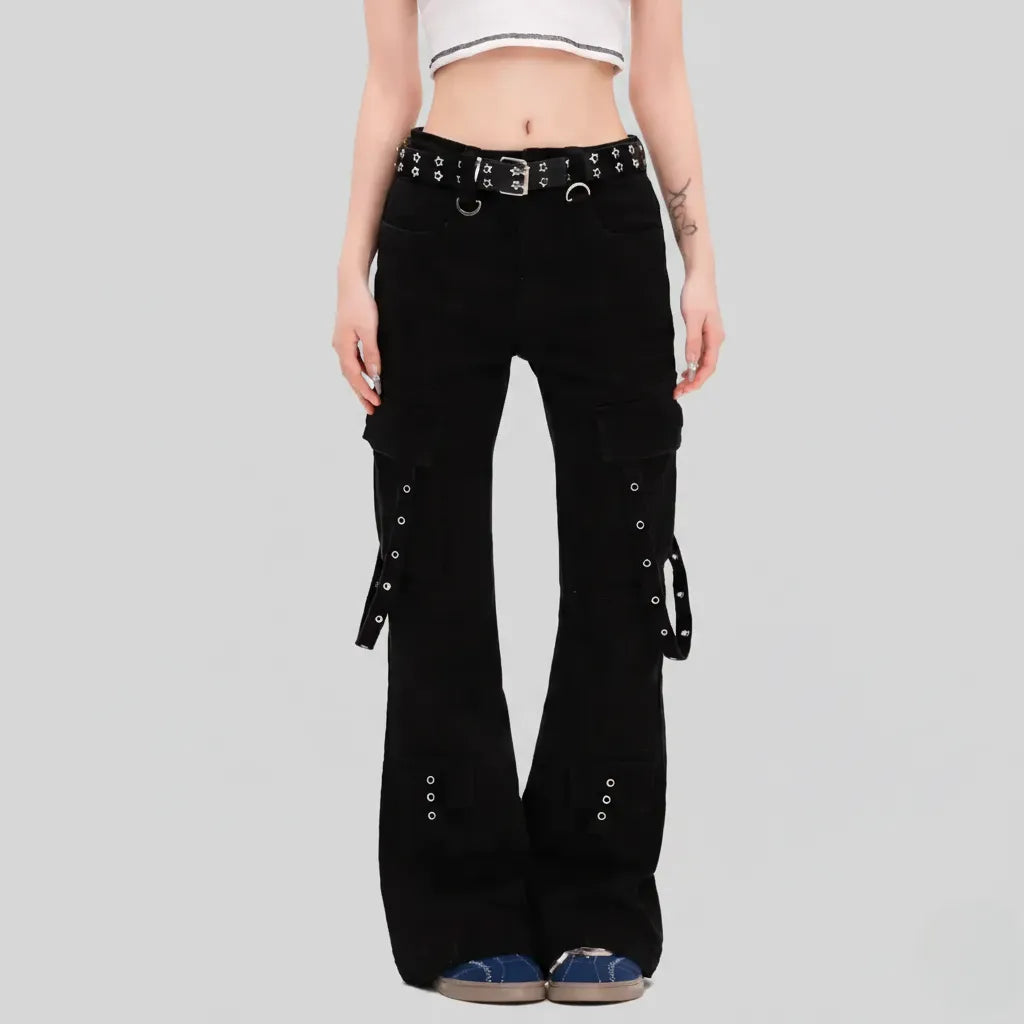 Women’s Casual Black Steampunk Pants
