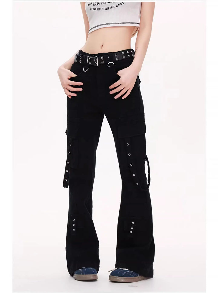 Women’s Casual Black Steampunk Pants Design