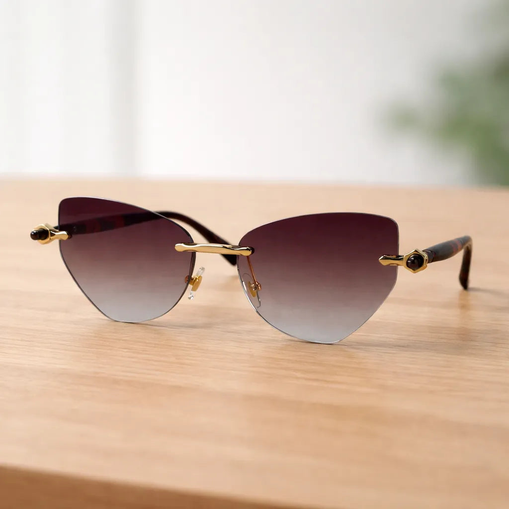 Women’s Cat-Eye Steampunk Sunglasses