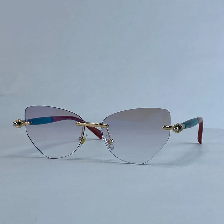 Women’s Cat-Eye Steampunk Sunglasses Grey