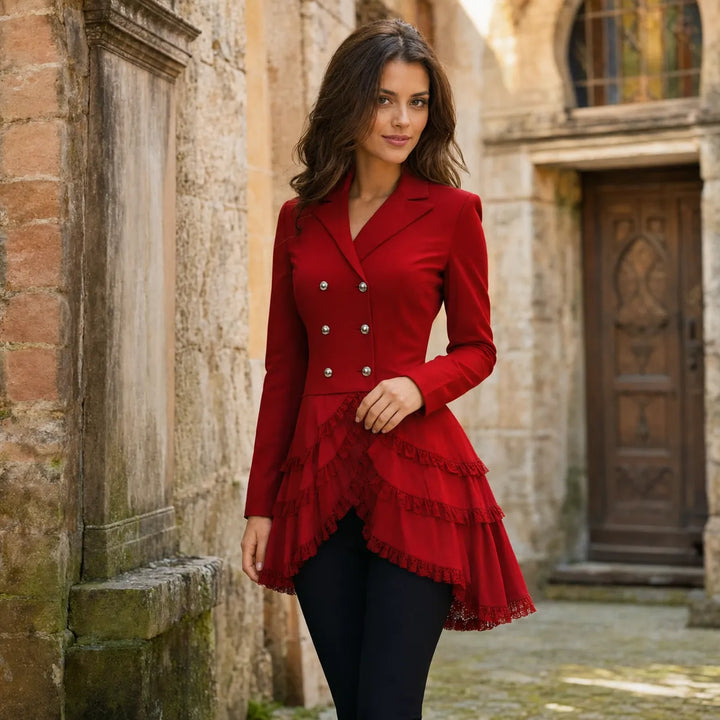 Women's Double-breasted Steampunk Blazer Coat