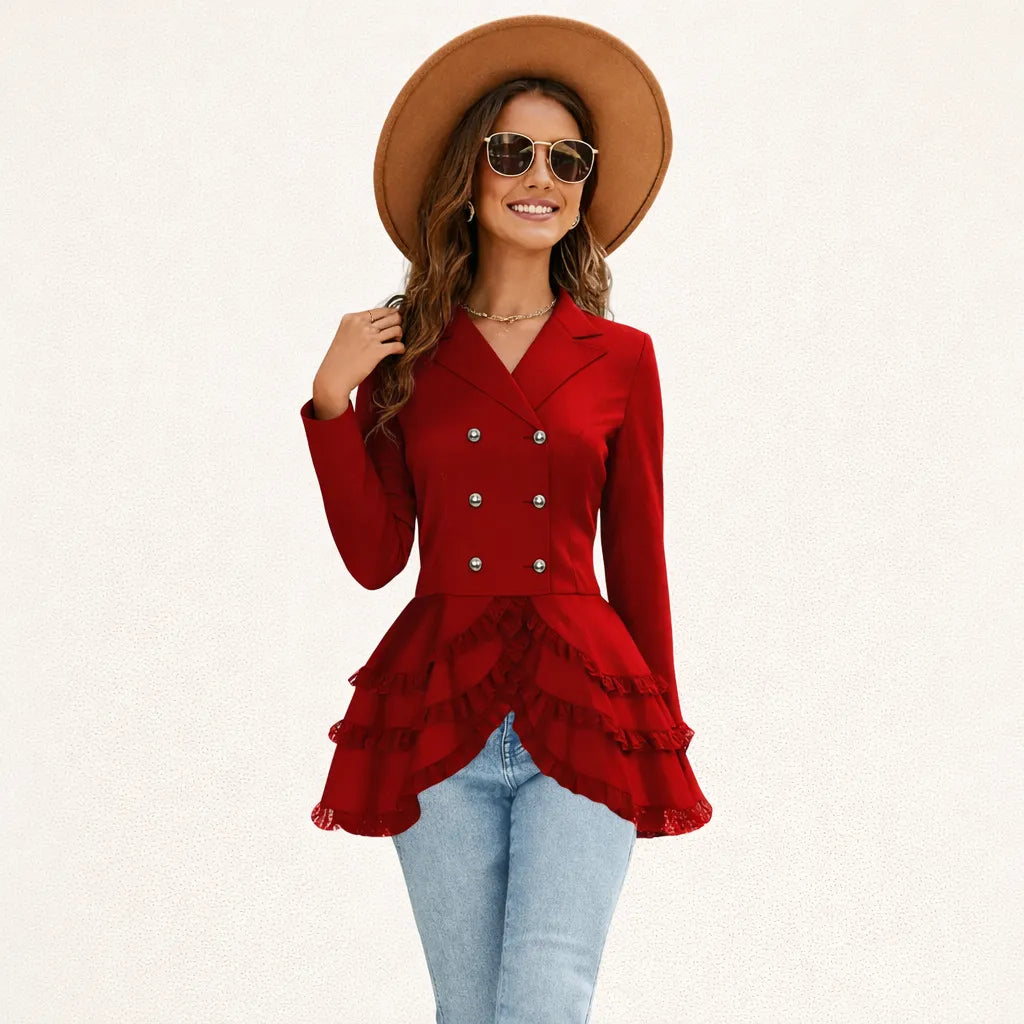 Women's Double-breasted Steampunk Blazer Coat