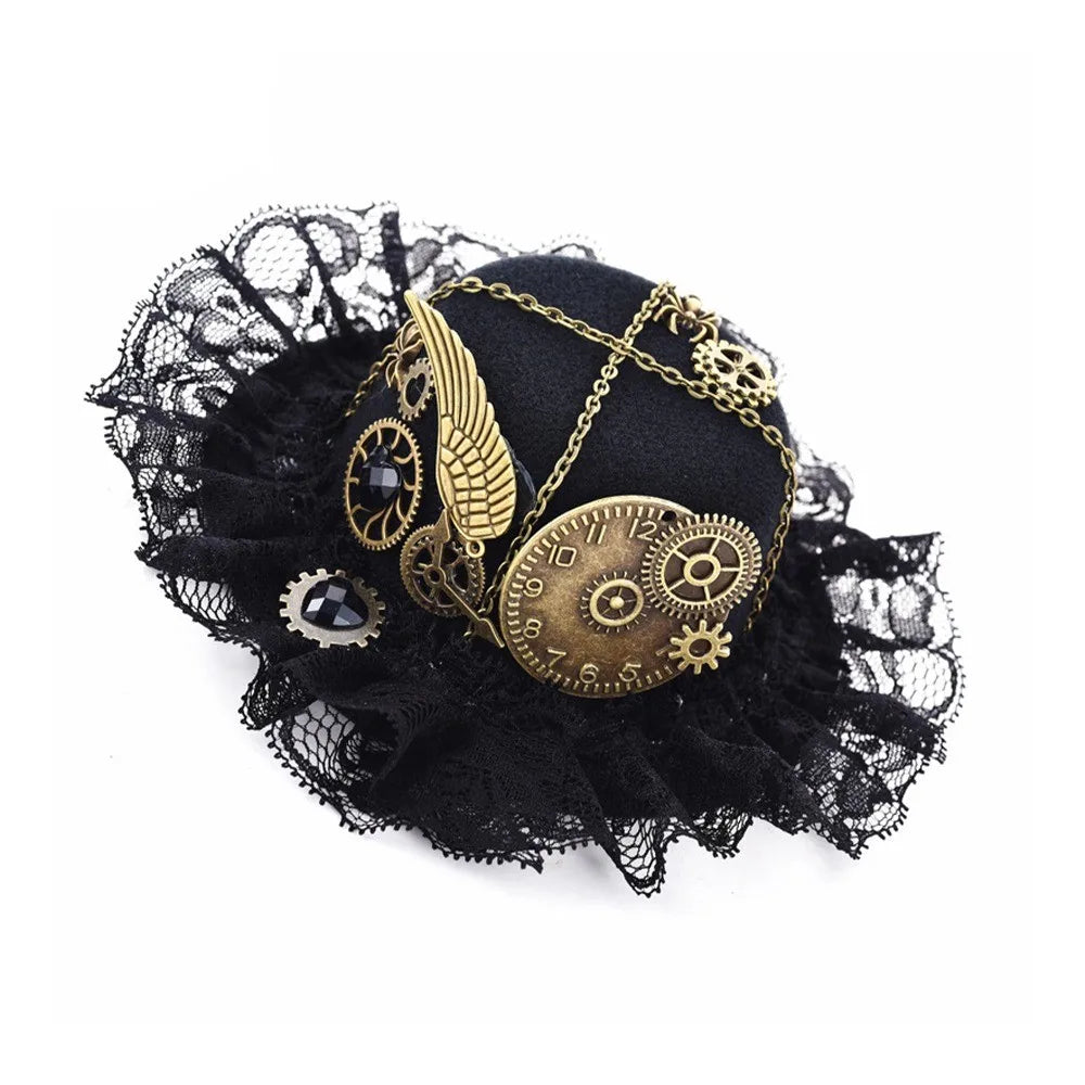 Women's Steampunk Hat with Lace