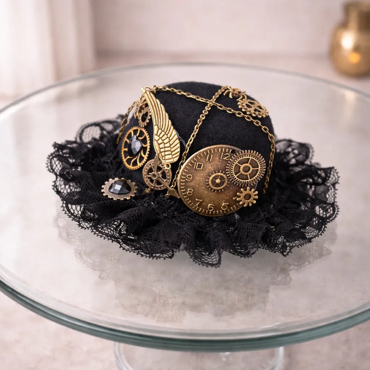 Women's Steampunk Hat with Lace