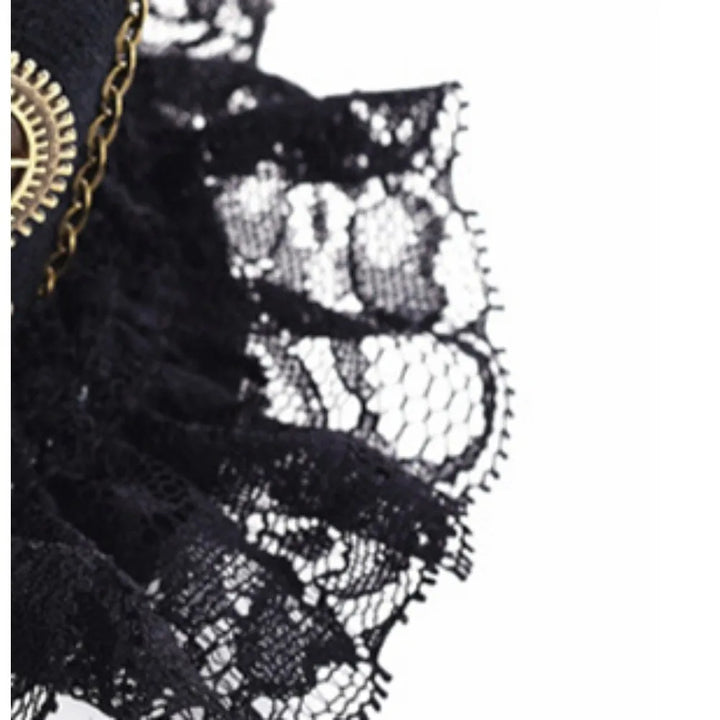 Women's Steampunk Hat with Lace – delicate lace