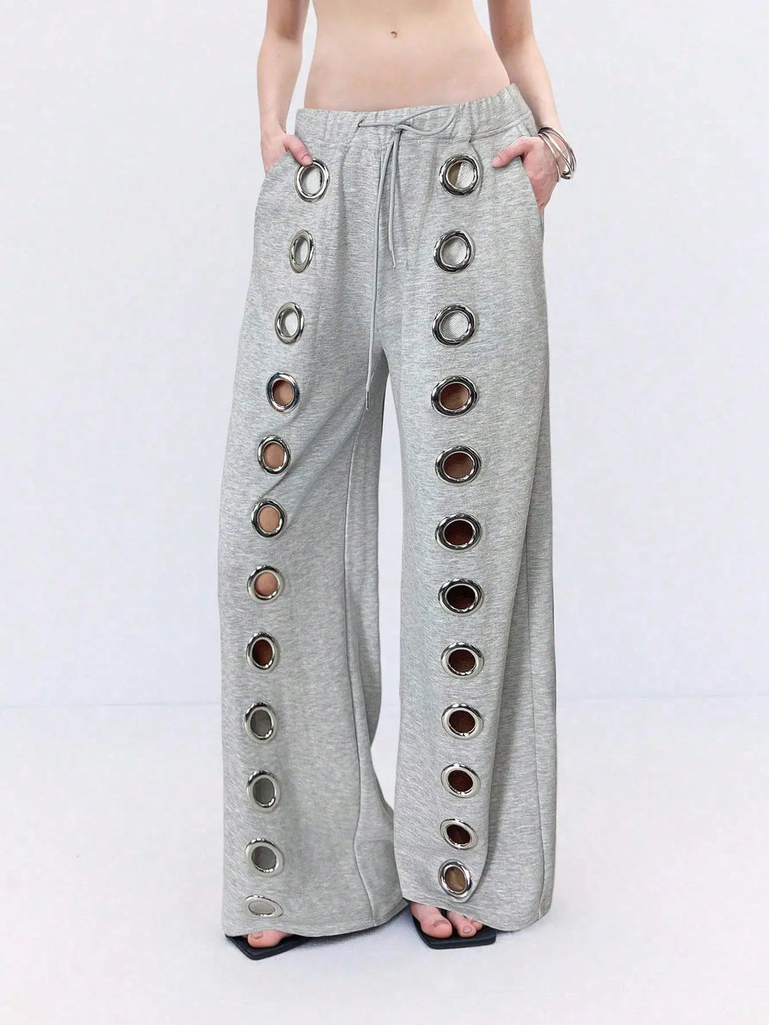 Women's Steampunk Pants with Eyelets stylish