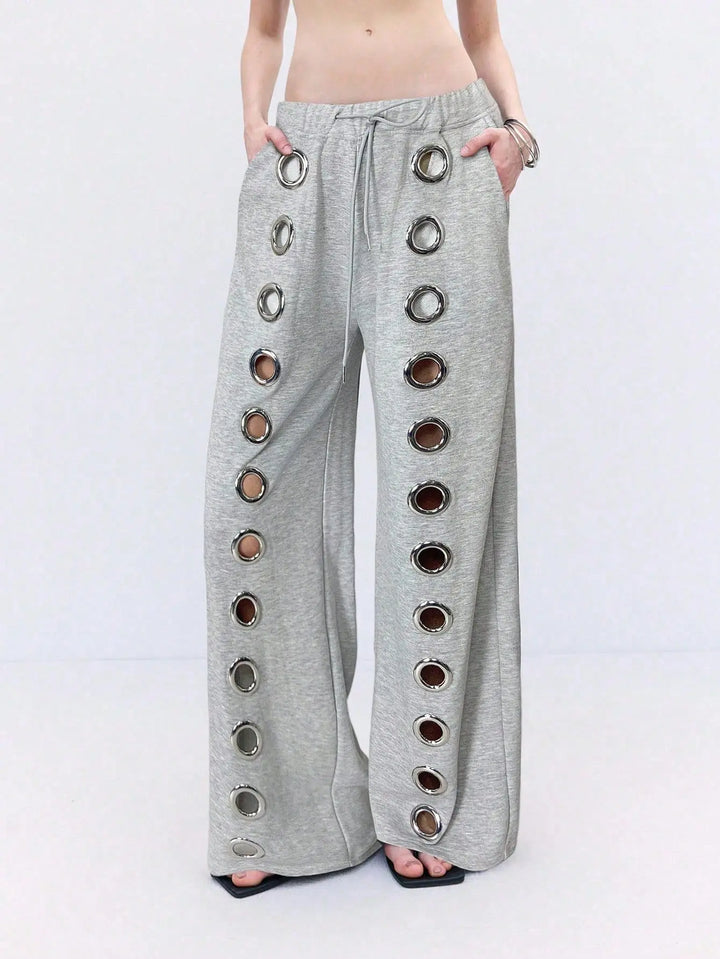 Women's Steampunk Pants with Eyelets stylish