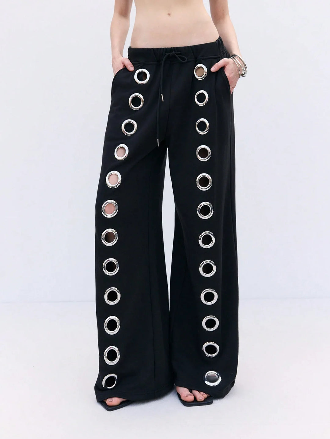 Women's Steampunk Pants with Eyelets tendance